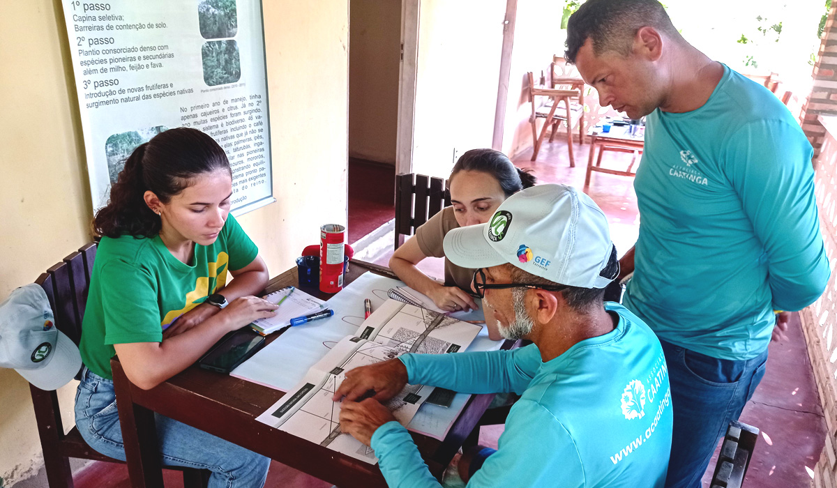 Equipe do No Clima da Caatinga realiza visita técnica para entender como funcionam os SAFs – Sistemas Agroflorestais