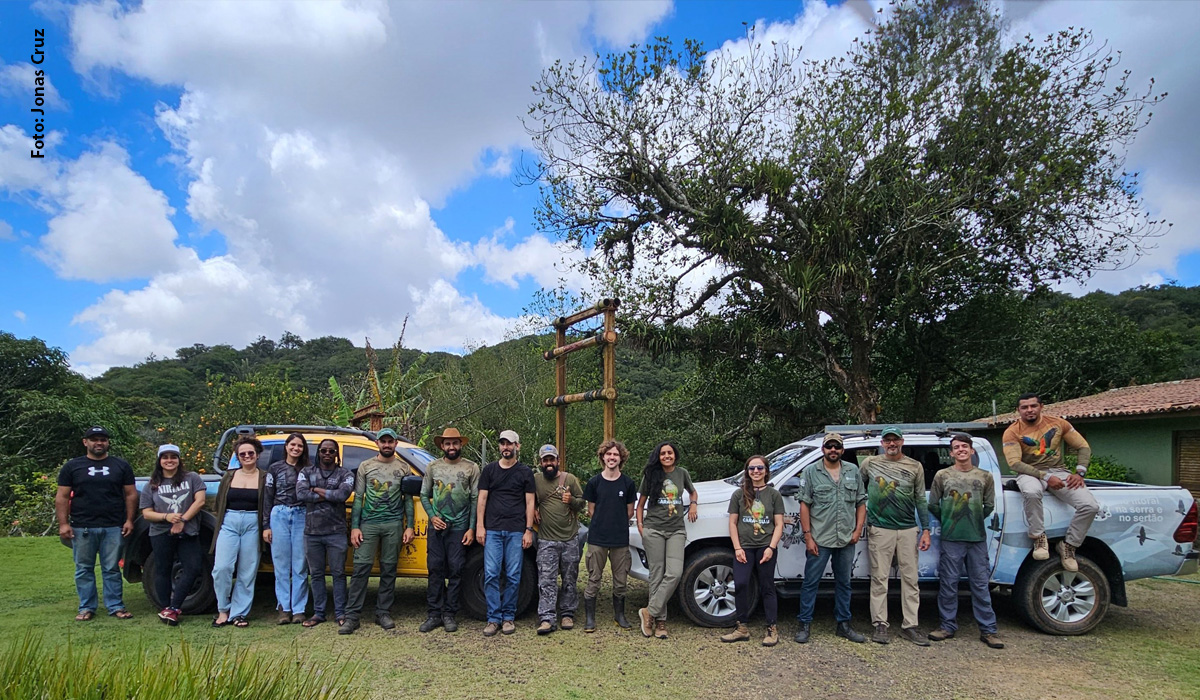 Censo do periquito cara-suja mobiliza Associação Caatinga na Serra da Aratanha, em Quixadá e em Canindé
